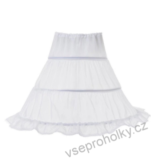 Bílá spodnička se třemi obručemi 50cm