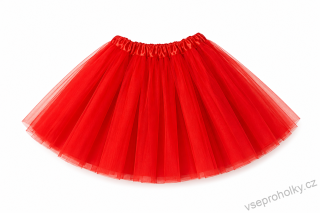 Červená tylová tutu sukně 30cm