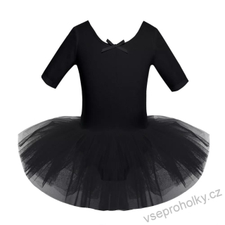 Trikot s krátkým rukávem a tutu sukní černý